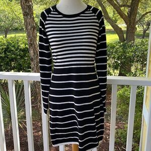Trina Turk Merino Wool Striped Dress